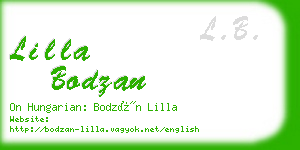 lilla bodzan business card